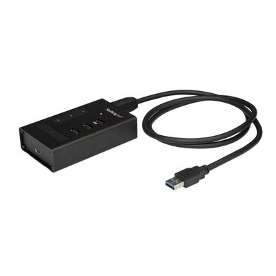 StarTech.com 4 Port USB 3.0 Hub - USB Type-A to 1x USB-C &amp; 3x USB-A - Commercial Metal USB Hub - SuperSpeed USB 3.2 Gen 1 (5Gbps)- Self Powered - BC 1.2 Fast Charge - Mountable/Rugged - Thumbnail 2