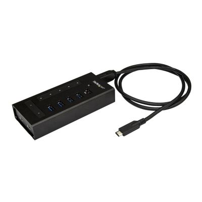 StarTech.com 7 Port USB C Hub - USB Type-C to 2x USB-C/5x USB-A - Commercial Metal USB 3.0 Hub - SuperSpeed USB 3.2 Gen 1 (5Gbps) - Self Powered - BC 1.2 Fast Charge - Mountable/Rugged - Thumbnail 2
