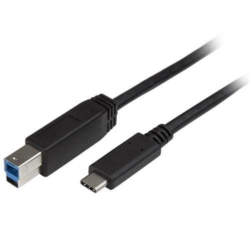 StarTech.com 6.6ft (2m) USB-B to USB-C Cable USB 5Gbps Data Cord USB 3.0 USB-C Data Transfer Cable - Image 1