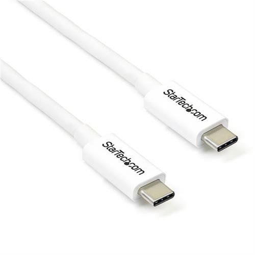 StarTech.com 6.6ft (2m) Thunderbolt 3 Cable 20Gbps 100W PD 4K Thunderbolt Certified Compatible with Thunderbolt 4/USB 3.2/DisplayPort - Image 1