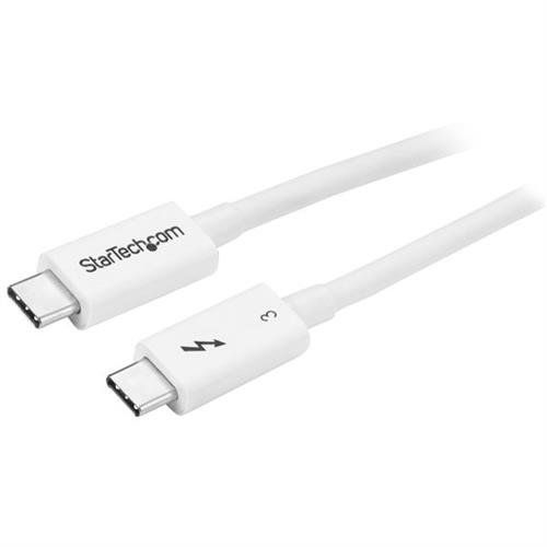 StarTech.com 1.6ft (50cm) Thunderbolt 3 Cable 40Gbps 100W PD 4K/5K Thunderbolt Certified Compatible with Thunderbolt 4/USB 3.2/DisplayPort - Image 1
