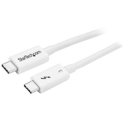StarTech.com 1.6ft (50cm) Thunderbolt 3 Cable 40Gbps 100W PD 4K/5K Thunderbolt Certified Compatible with Thunderbolt 4/USB 3.2/DisplayPort