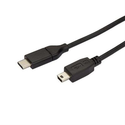 StarTech.com 6.6ft (2m) USB-C to Mini-USB Cable Data Cord USB 2.0 USB-C Data Transfer Cable