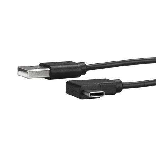 StarTech.com 3ft (1m) USB-A to USB-C Charging Cable Right-Angled Charge & Sync 3A USB 2.0 - USB Charging Cord - Image 1