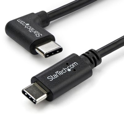 StarTech.com 3ft (1m) USB-C Charging Cable Right-Angled Charge &amp; Sync 60W (3A) PD USB 2.0 Laptop Charger Cable - USB C Charging Cord - Thumbnail 2