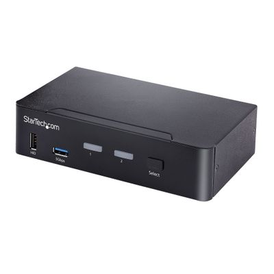 StarTech.com 2-Port USB-C KVM Switch Single 4K 60Hz DisplayPort Monitor 3.5mm Audio 6x USB Hub Ports Hot Key Switching Thunderbolt 3/4 Compatible - TAA - Thumbnail 2