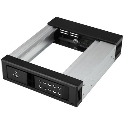 StarTech.com 5.25 to 3.5 Hard Drive Hot Swap Bay - For 3.5" SATA/SAS Drives - Trayless - Aluminum - Thumbnail 2