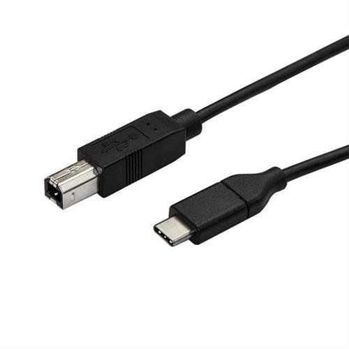 StarTech.com 10ft (3m) USB-B to USB-C Cable Data Cord USB 2.0 USB-C Data Transfer Cable - Image 1