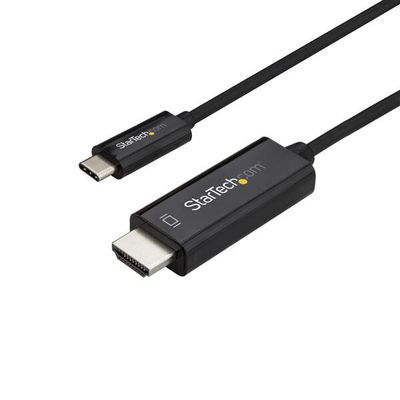 StarTech.com 6.6ft (2m) USB C to HDMI Cable - 4K 60Hz USB Type C to HDMI 2.0 Video Adapter Cable - Thunderbolt Compatible - Laptop to HDMI Monitor/Display - DP 1.2 Alt Mode HBR2 - Black - Thumbnail 2