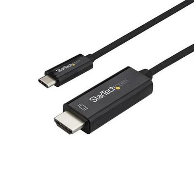 StarTech.com 3ft (1m) USB C to HDMI Cable - 4K 60Hz USB Type C to HDMI 2.0 Video Adapter Cable - Thunderbolt Compatible - Laptop to HDMI Monitor/Display - DP 1.2 Alt Mode HBR2 - Black