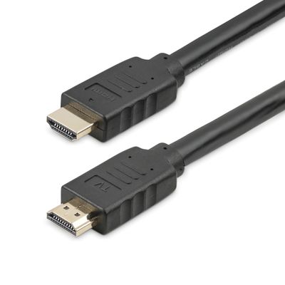 StarTech.com 30ft (9.1m) HDMI 2.0 Cable - 4K 60Hz Active HDMI Cable - CL2 Rated for In Wall Installation - Long Durable High Speed UHD HDMI Cable - ARC HDR 18Gbps - Male to Male Cord - Black - Thumbnail 2
