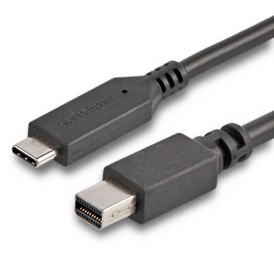 StarTech.com 6ft (1.8m) USB-C to Mini DisplayPort Cable - 4K 60Hz - Black - Thumbnail 2