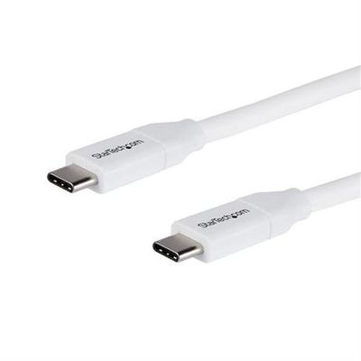 StarTech.com 6.6ft (2m) USB-C Fast Charging Cable Charge & Sync 100W (5A) PD USB 2.0 USB-IF Certified - White USB C Charging Cord