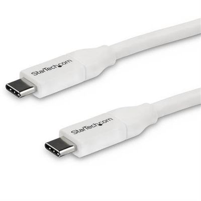 StarTech.com 13ft (4m) USB-C Fast Charging Cable Charge &amp; Sync 100W (5A) PD USB 2.0 USB-IF Certified - White USB C Charging Cord