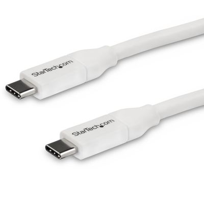 StarTech.com 13ft (4m) USB-C Fast Charging Cable Charge &amp; Sync 100W (5A) PD USB 2.0 USB-IF Certified - White USB C Charging Cord - Thumbnail 2