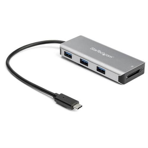 StarTech.com 3 Port 10Gbps USB C Hub with SD Card Reader - 3x USB-A &amp; 1x SD Slot - Portable USB 3.2 Gen 2 Type C Adapter Hub - Laptop Hub - USB Bus Powered - Thunderbolt 3 Compatible - TAA - Image 1
