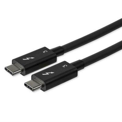 StarTech.com 2.6ft (80cm) Thunderbolt 3 Cable 40Gbps 100W PD 4K/5K Thunderbolt Certified Compatible with Thunderbolt 4/USB 3.2/DisplayPort Male Male 0.8 m 40 Gbit/s Black Nickel