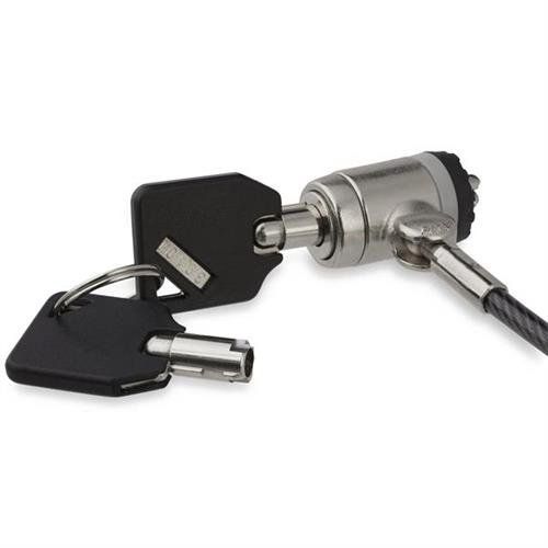StarTech.com 6.6ft (2m) Laptop Cable Lock with Keys - Keyed Security Cable Lock for Compatible K-Slot Laptops Desktops Computers & Other Devices - Anti-Theft Vinyl Coated Steel Cable Lock - TAA - Image 1