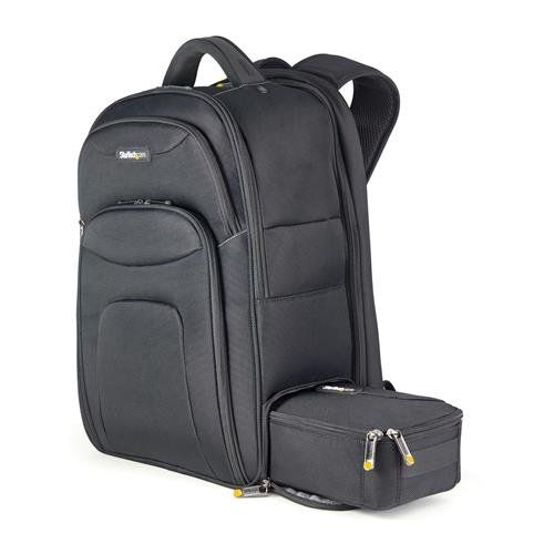 StarTech.com 17.3" Laptop Backpack with Removable Accessory Organizer Case - Professional IT Tech Backpack for Work/Travel/Commute - Ergonomic Computer Bag - Durable Ballistic Nylon - Notebook/Tablet Pockets - Image 1