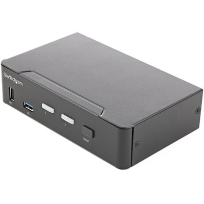 StarTech.com 2 Port HDMI KVM Switch - Single Monitor 4K 60Hz Ultra HD HDR - Desktop HDMI 2.0 KVM Switch with 2 Port USB 3.0 Hub (5Gbps) and 4x USB 2.0 HID Audio - Hotkey Switching - TAA - Thumbnail 2
