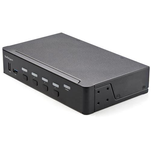 StarTech.com 4 Port HDMI KVM Switch - Single Monitor 4K 60Hz Ultra HD HDR - Desktop HDMI 2.0 KVM Switch with 2 Port USB 3.0 Hub (5Gbps) and 4x USB 2.0 HID Audio - Hotkey Switching - TAA - Image 1
