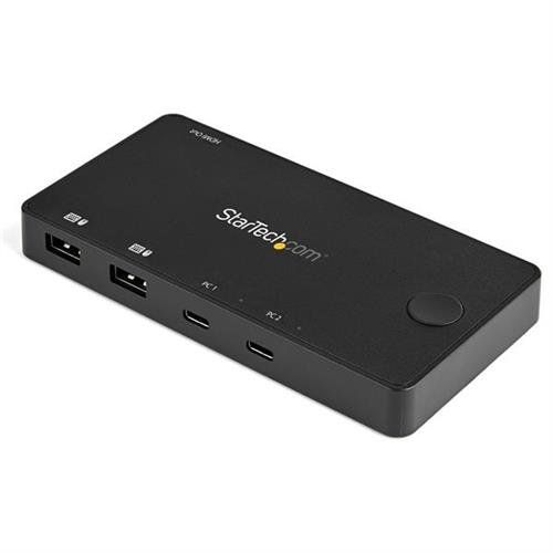 StarTech.com 2 Port USB C KVM Switch - 4K 60Hz HDMI - Compact Dual Port UHD USB Type C Desktop Mini KVM Switch with USB C Cables - Bus Powered - MacBook iPad Pro ThinkPad IdeaPad EliteBook - TAA - Image 1