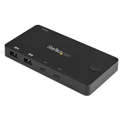 StarTech.com 2 Port USB C KVM Switch - 4K 60Hz HDMI - Compact Dual Port UHD USB Type C Desktop Mini KVM Switch with USB C Cables - Bus Powered - MacBook iPad Pro ThinkPad IdeaPad EliteBook - TAA - Thumbnail 2