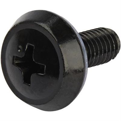 StarTech.com 50-Pack 10-32 12mm Screws Washers and Square Hole Cage Nuts with Installation Tool Hardware Mounting Kit for 19" or 10" Server Racks Cabinets and Enclosures Black - TAA