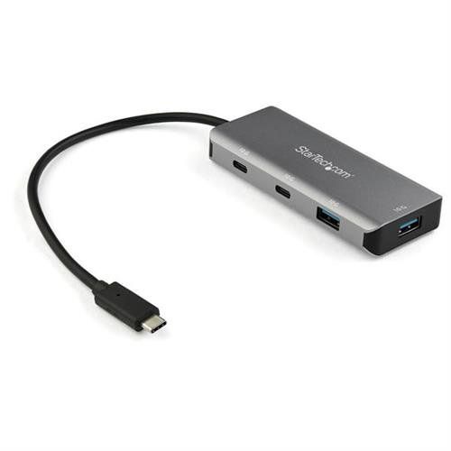 StarTech.com 4 Port USB C Hub w/ 2x USB A &amp; 2x USB C - SuperSpeed 10Gbps USB Type-C 3.2 Gen 2 Hub - USB Bus Powered - Portable USB-C to USB Adapter Hub - Aluminum - 9.8" (25cm) Cable - TAA - Image 1