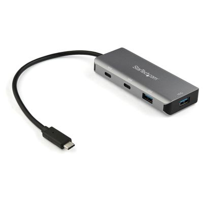 StarTech.com 4 Port USB C Hub w/ 2x USB A &amp; 2x USB C - SuperSpeed 10Gbps USB Type-C 3.2 Gen 2 Hub - USB Bus Powered - Portable USB-C to USB Adapter Hub - Aluminum - 9.8" (25cm) Cable - TAA - Thumbnail 2