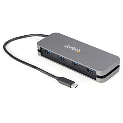StarTech.com 4 Port USB C Hub - 4x USB-A - USB 3.0 Type-C Hub - USB 3.2 Gen 1 (5Gbps) - Bus Powered Portable USB-C to USB-A Adapter Laptop Hub - 11.2" (28.5cm) Cable w/ Cable Management - Thumbnail 2