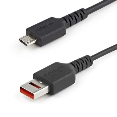 StarTech.com 3ft (1m) Secure Charging Cable USB-A to Micro USB Data Blocker Charge-Only Cable Power-Only Charger Cable for Phone/Tablet Data Blocking USB Protector Adapter Cable - Thumbnail 2