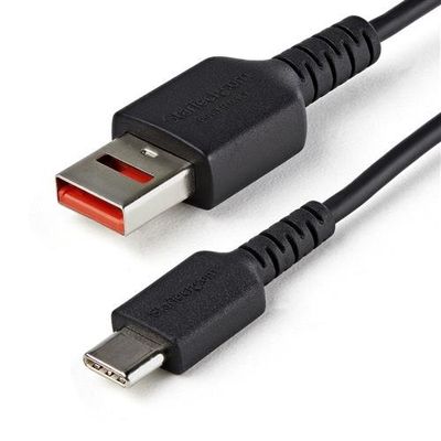 StarTech.com 3ft (1m) Secure Charging Cable USB-A to USB-C Data Blocker Charge-Only Cable No-Data Power-Only Charger Cable for Phone/Tablet Data Blocking USB Protector Adapter Cable