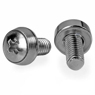 StarTech.com 50-Pack 12-24 12mm Nickel Plated Screws Mounting Screws for 19" or 10" Server Racks Cabinets and Enclosures Designed for Rust Control Silver - TAA