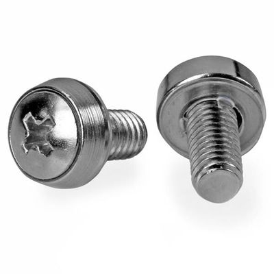 StarTech.com 50-Pack 12-24 12mm Nickel Plated Screws Mounting Screws for 19" or 10" Server Racks Cabinets and Enclosures Designed for Rust Control Silver - TAA - Thumbnail 2