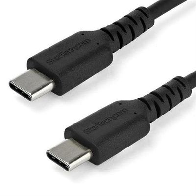 StarTech.com 6.6ft (2m) USB-C Fast Charging Cable Rugged Charge & Sync 60W (3A) PD USB 2.0 Black TPE Jacket and Aramid Fiber - USB C Charging Cord