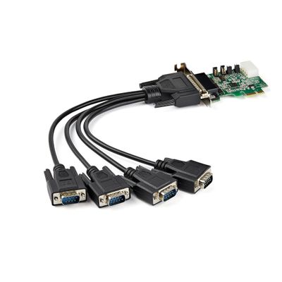 StarTech.com 4-port PCI Express RS232 Serial Adapter Card - PCIe RS232 Serial Host Controller Card - PCIe to Serial DB9 - 16950 UART - Low Profile Expansion Card - Windows/Linux - TAA - Thumbnail 2