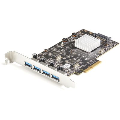 StarTech.com 4-Port USB PCIe Card - 10Gbps USB 3.2 Gen 2 Type-A PCI Express Expansion Card with 2 Controllers - 4x USB-A - USB PCIe Add-On Adapter Card - Windows/Mac/Linux - Thumbnail 2