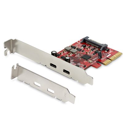 StarTech.com 2-Port USB 3.2 Gen 2 PCIe Card USB-C 10Gbps SuperSpeed PCI Express 3.0 x4 Controller Card USB Type-C Adapter Card Data Only Windows/macOS/Linux TAA - Thumbnail 2