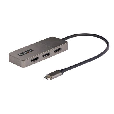 StarTech.com 3-Port USB-C Multi-Monitor Adapter USB Type-C to 3x HDMI MST Hub Triple 4K 60Hz HDMI Laptop Display Extender / Splitter HDR Extra-Long Built-In Cable - Windows Only - Thumbnail 2