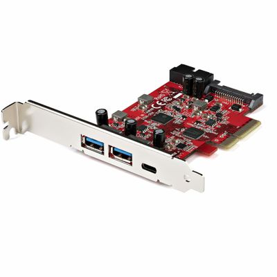 StarTech.com 5-Port USB PCIe Card - 10Gbps USB 3.2 Gen 2 PCIe Card w/ 1x USB-C &amp; 2x USB-A - 1x 2 Port IDC (Internal 5Gbps USB Header Expansion) - USB C PCI Express Controller Card - TAA - Thumbnail 2