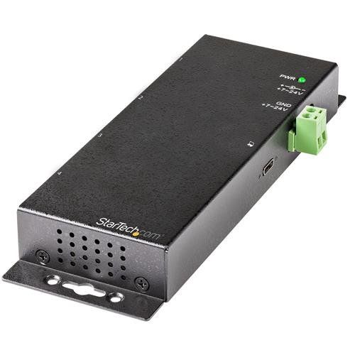 StarTech.com 4 Port USB C Hub 10Gbps - Metal Industrial USB-C Hub - 2x USB-C & 2x USB-A - ESD Surge Protection - USB-C or USB-A Host - Self-Powered Mountable USB 3.2 Gen 2 Type-C Hub - TAA - Image 1