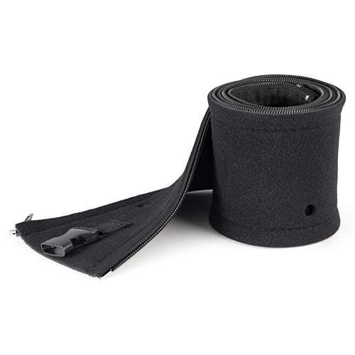 StarTech.com 40" (1m) Neoprene Cable Management Sleeve with Zipper & Buckle - 1.2" (3cm) Diameter - Computer/PC Power/Network/AV Cord Cover/Manager - Flexible Cable Organizer Wrap - Black - Image 1