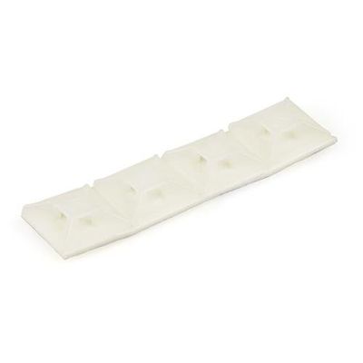 StarTech.com 100 Pack Cable Tie Mounts with Adhesive Tape for 0.13 in. (3.2 mm) Wide Ties - Nylon/Plastic Zip Tie Mounts - Electrical/Network Cable Wrap Mounts / 94V-2 Fire & UL Rated - TAA White Nylon 100 pc(s) CBMZT4N CBMZT4NK CBMZT4B CBMZT4