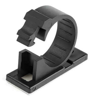 StarTech.com 100 Adhesive Cable Management Clips Black - Network/Ethernet/Office Desk/Computer Cord Organizer - Sticky Cable/Wire Holders - Nylon Self Adhesive Clamp UL/94V-2 Fire Rated - TAA - Thumbnail 2