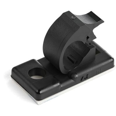 StarTech.com 100 Adhesive Cable Management Clips Black - Network/Ethernet/Office Desk/Computer Cord Organizer - Sticky Cable/Wire Holders - Nylon Self Adhesive Clamp UL/94V-2 Fire Rated - TAA - Thumbnail 2