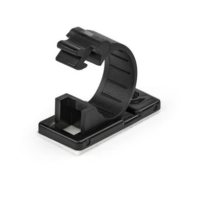 StarTech.com 100 Adhesive Cable Management Clips Black - Network/Ethernet/Office Desk/Computer Cord Organizer - Sticky Cable/Wire Holders - Nylon Self Adhesive Clamp UL/94V-2 Fire Rated - TAA - Thumbnail 2