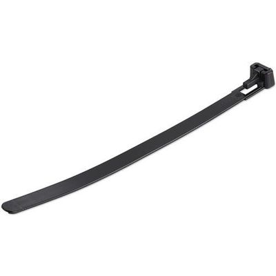 StarTech.com 6"(15cm) Reusable Cable Ties - 1/4"(7mm) wide 1-3/8"(35mm) Bundle Dia. 50lb(22kg) Tensile Strength Releasable Nylon Ties Indoor/Outdoor 94V-2/UL Listed 100 Pack - Black - TAA