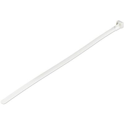 StarTech.com 10"(25cm) Reusable Cable Ties - 1/4"(7mm) wide 2-1/2"(65mm) Bundle Dia. 50lb(22kg) Tensile Strength Releasable Nylon Ties Indoor/Outdoor 94V-2/UL Listed 100 Pack - White - TAA Releasable cable tie Nylon Plastic White 6.5 cm V2