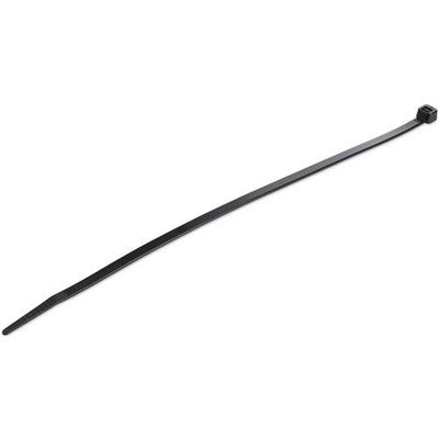 StarTech.com 10"(25cm) Cable Ties - 1/8"(4mm) wide 2-5/8"(68mm) Bundle Diameter 50lb(22kg) Tensile Strength Nylon Self Locking Zip Ties w/Curved Tip 94V-2/UL Listed 1000 Pack - Black - TAA
